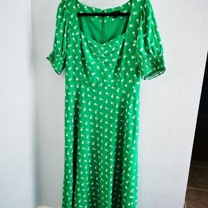 J Crew Puff Sleeves Midi Dress